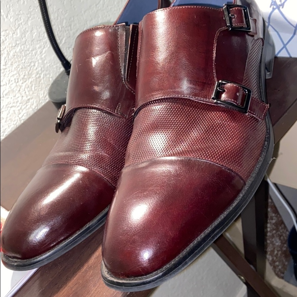 Stacy Adams Oxblood Double Monk strap